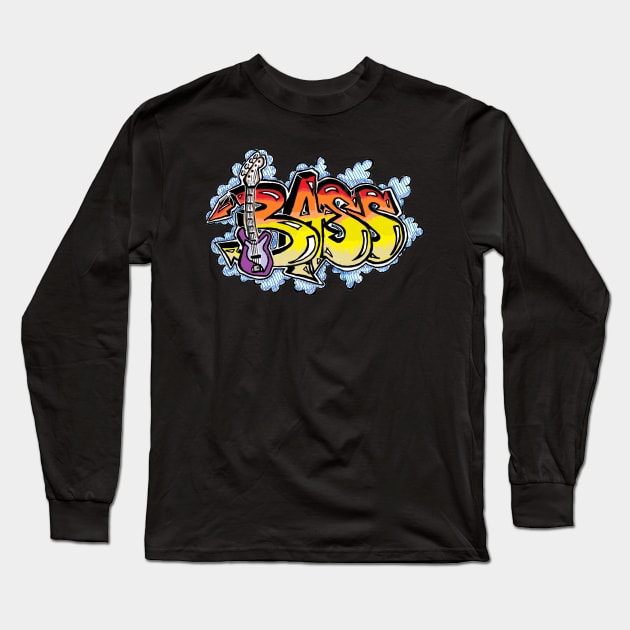 bass guitar By LowEndGraphics Long Sleeve T-Shirt by LowEndGraphics